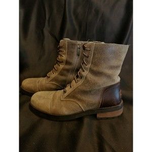 UGG W Kilmer II Dove Grey Shearling Lined Boots US 8 Women's Zip Up Fur 1095131